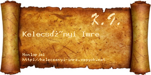 Kelecsényi Imre névjegykártya